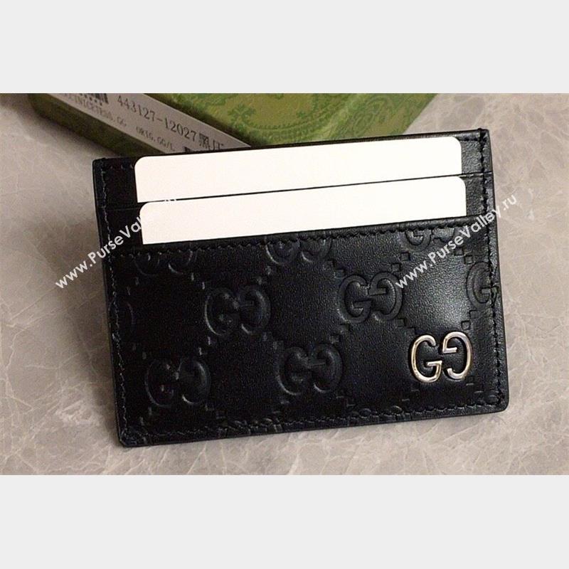 Gucci Signature Card Case 473927 GG Black (dlh-23101742)