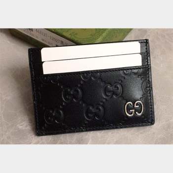 Gucci Signature Card Case 473927 GG Black (dlh-23101742)