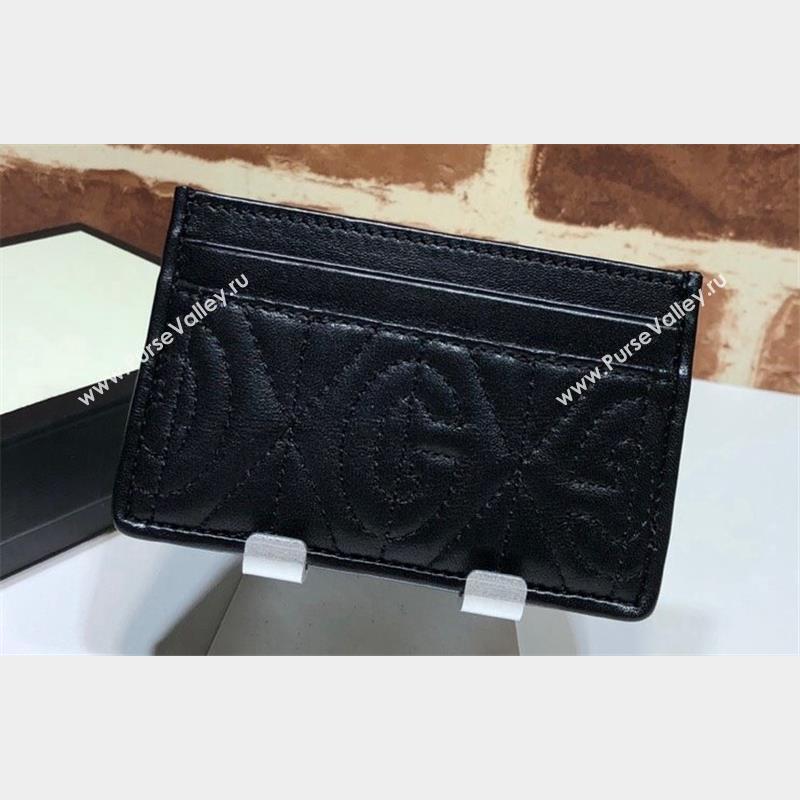 Gucci Leather Card Case 597628 Black (dlh-23101741)