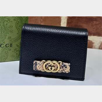 Gucci Wallet with Interlocking G python bow 746059 Black (dlh-23101754)