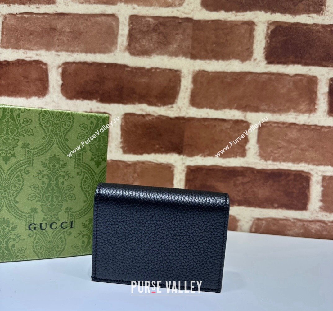 Gucci Wallet with Interlocking G python bow 746059 Black (dlh-23101754)