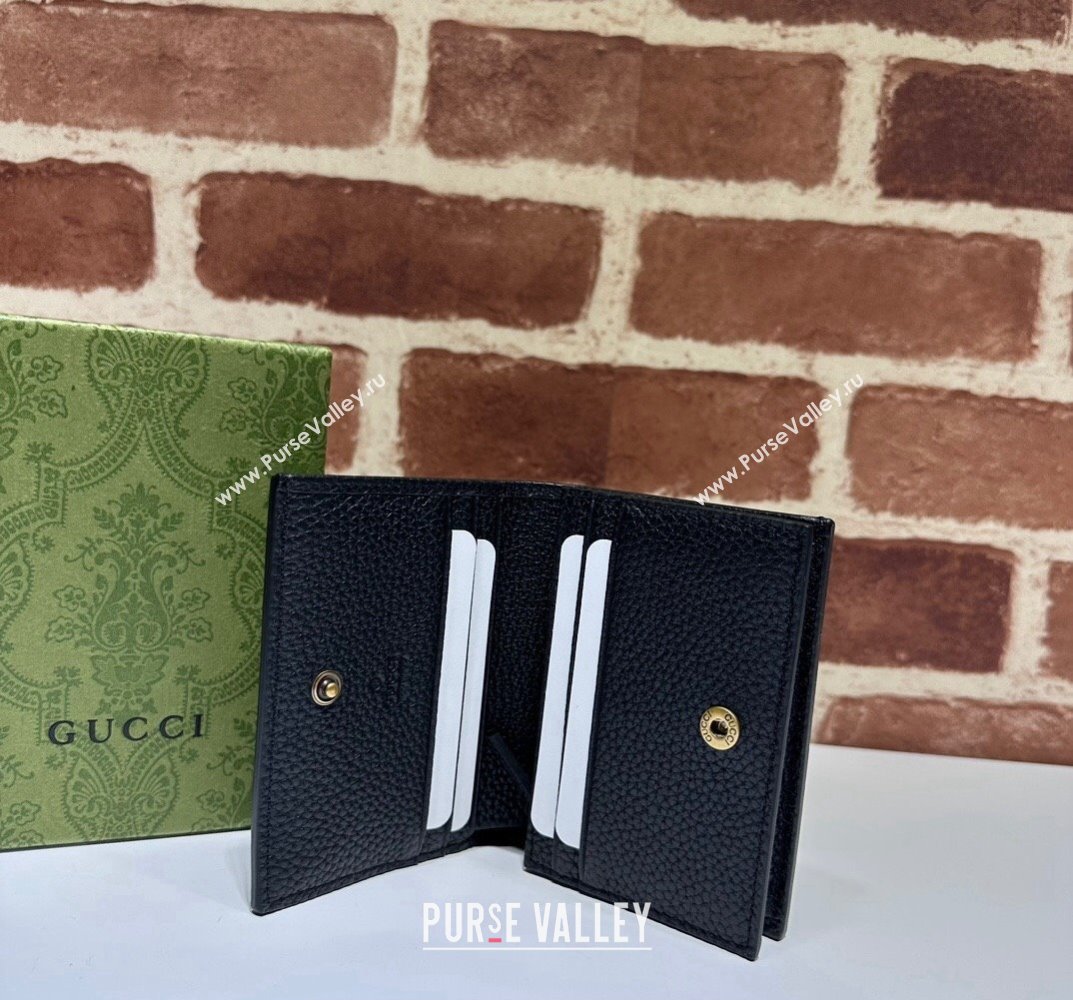 Gucci Wallet with Interlocking G python bow 746059 Black (dlh-23101754)