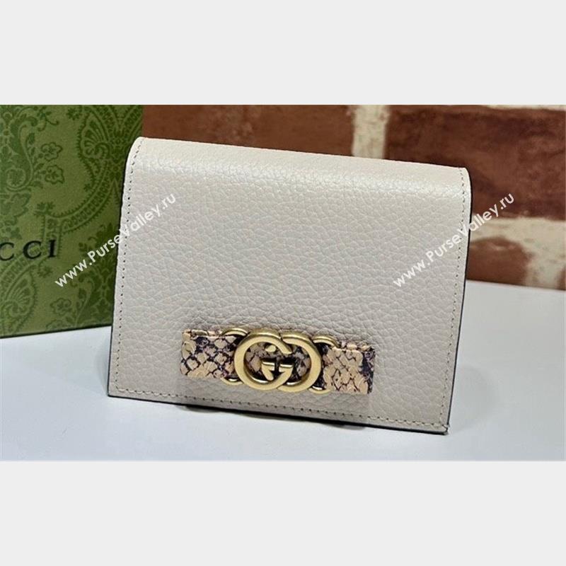 Gucci Wallet with Interlocking G python bow 746059 White (dlh-23101755)