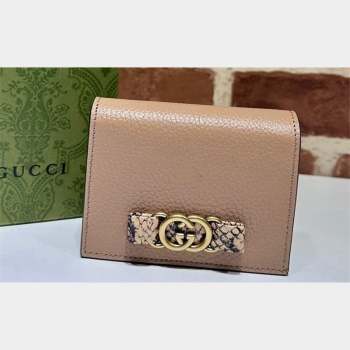 Gucci Wallet with Interlocking G python bow 746059 Nude (dlh-23101756)