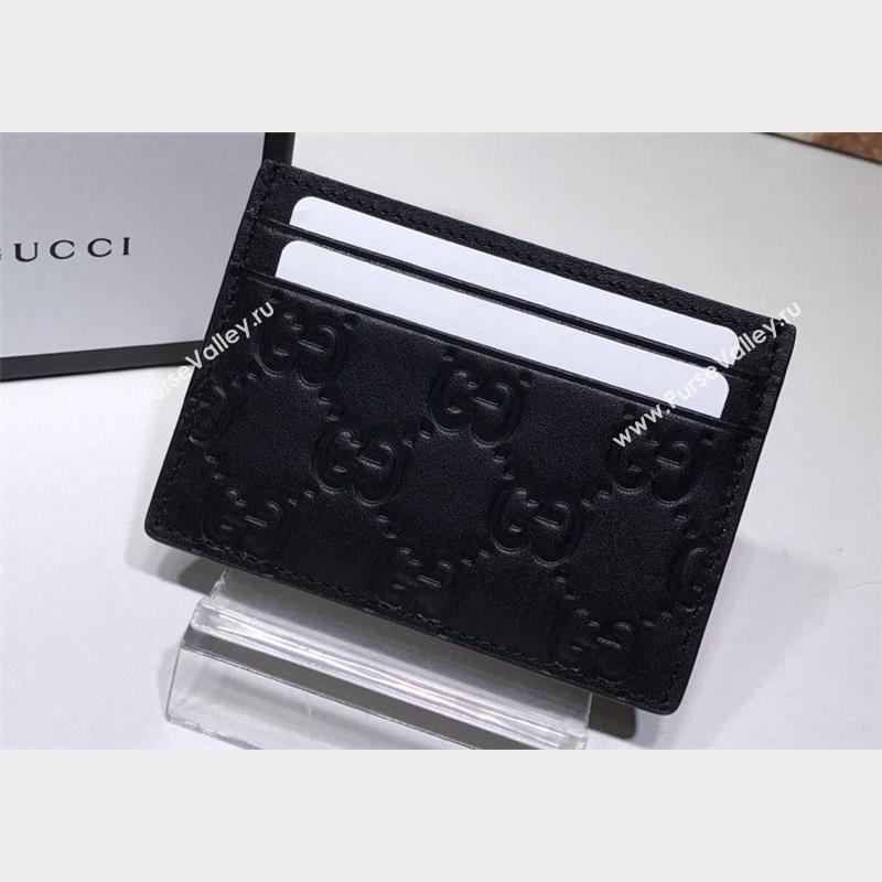 Gucci Signature Card Case 473927 Black (dlh-23101743)