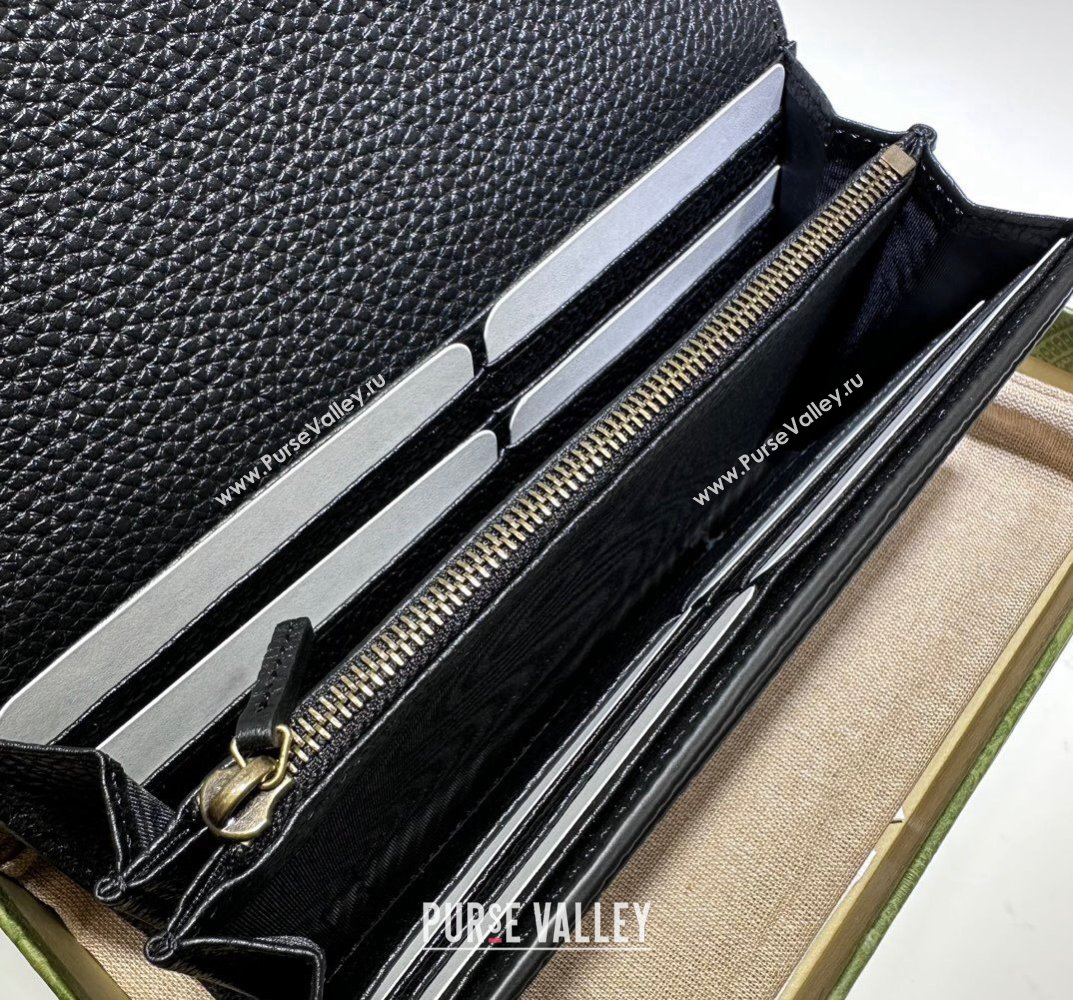 Gucci Wallet with Interlocking G python bow 750461 Black (dlh-23101751)