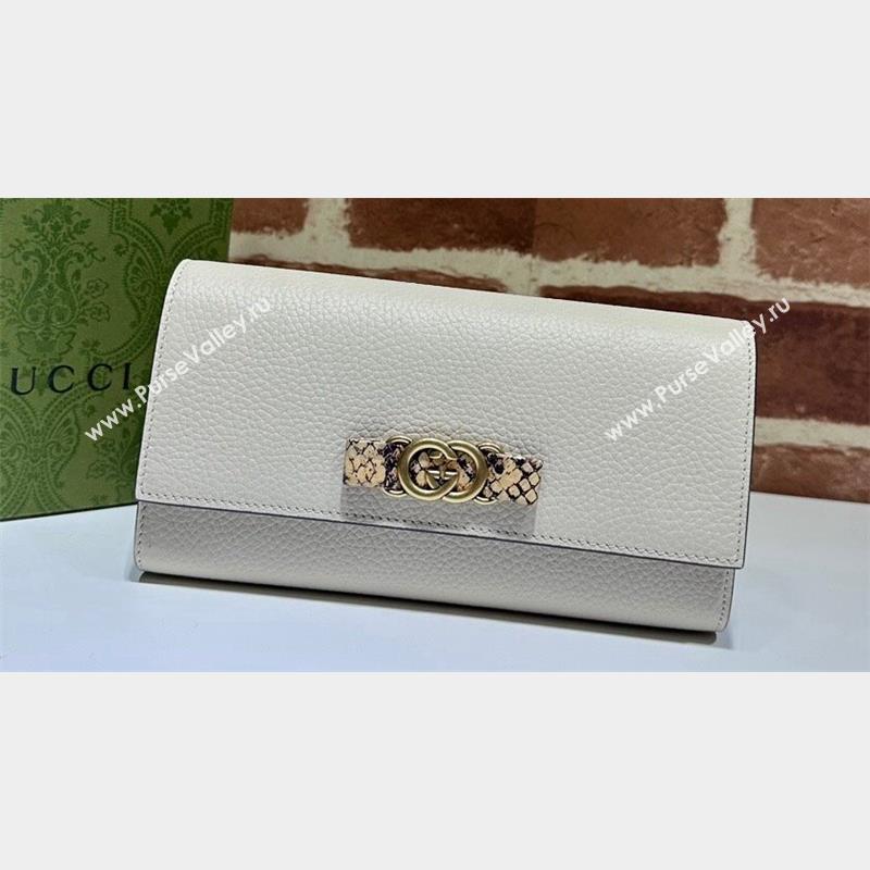 Gucci Wallet with Interlocking G python bow 750461 White (dlh-23101752)