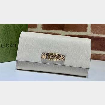 Gucci Wallet with Interlocking G python bow 750461 White (dlh-23101752)
