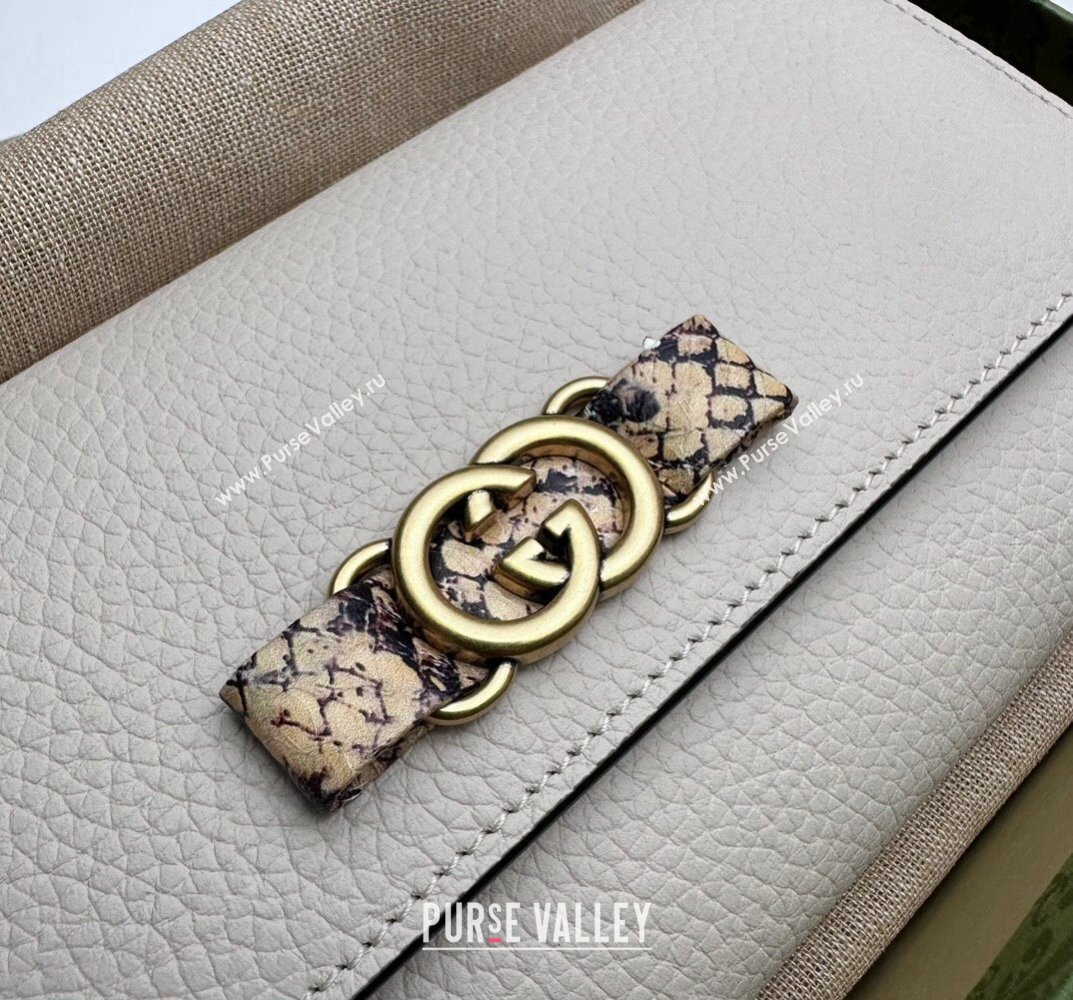 Gucci Wallet with Interlocking G python bow 750461 White (dlh-23101752)