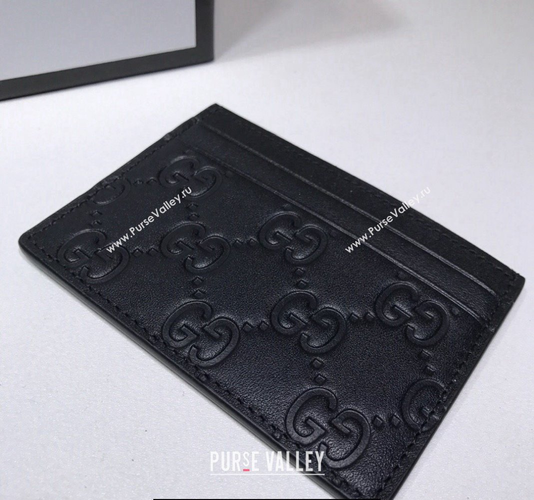 Gucci Signature Card Case 473927 Black (dlh-23101743)