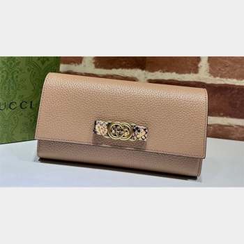 Gucci Wallet with Interlocking G python bow 750461 Nude (dlh-23101753)