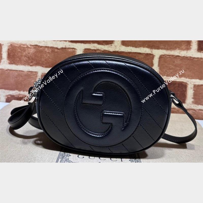 Gucci Blondie mini shoulder bag 760175 Leather Black (dlh-23101745)