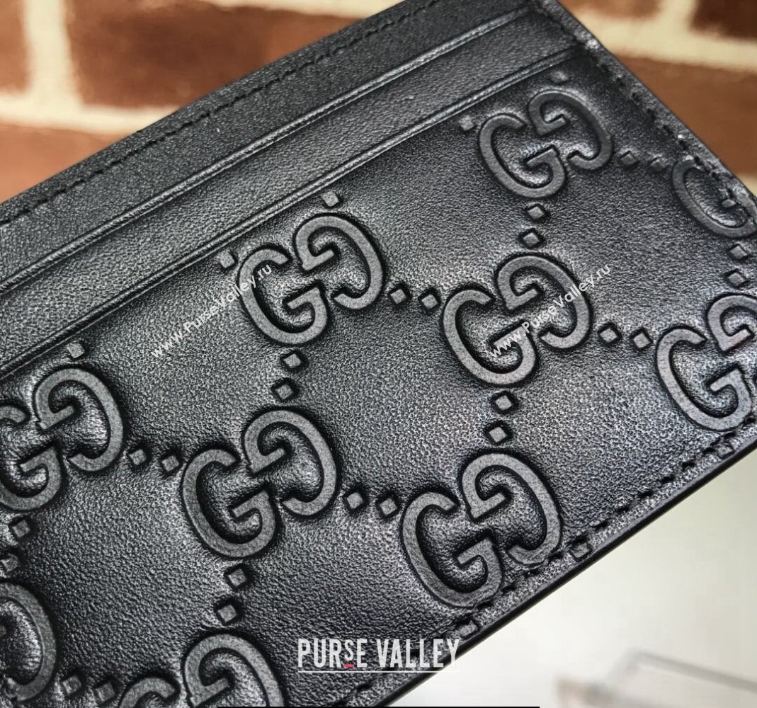 Gucci Signature Card Case 473927 Black (dlh-23101743)