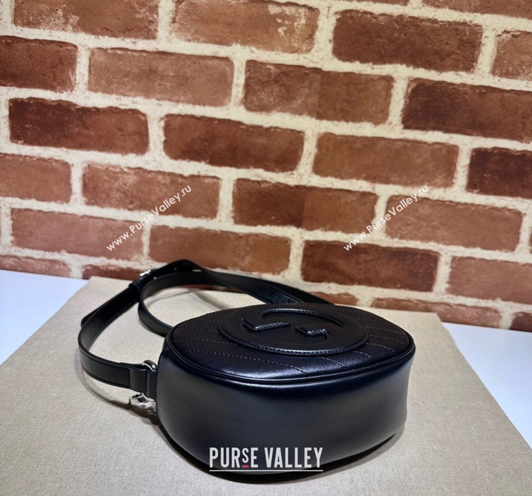 Gucci Blondie mini shoulder bag 760175 Leather Black (dlh-23101745)