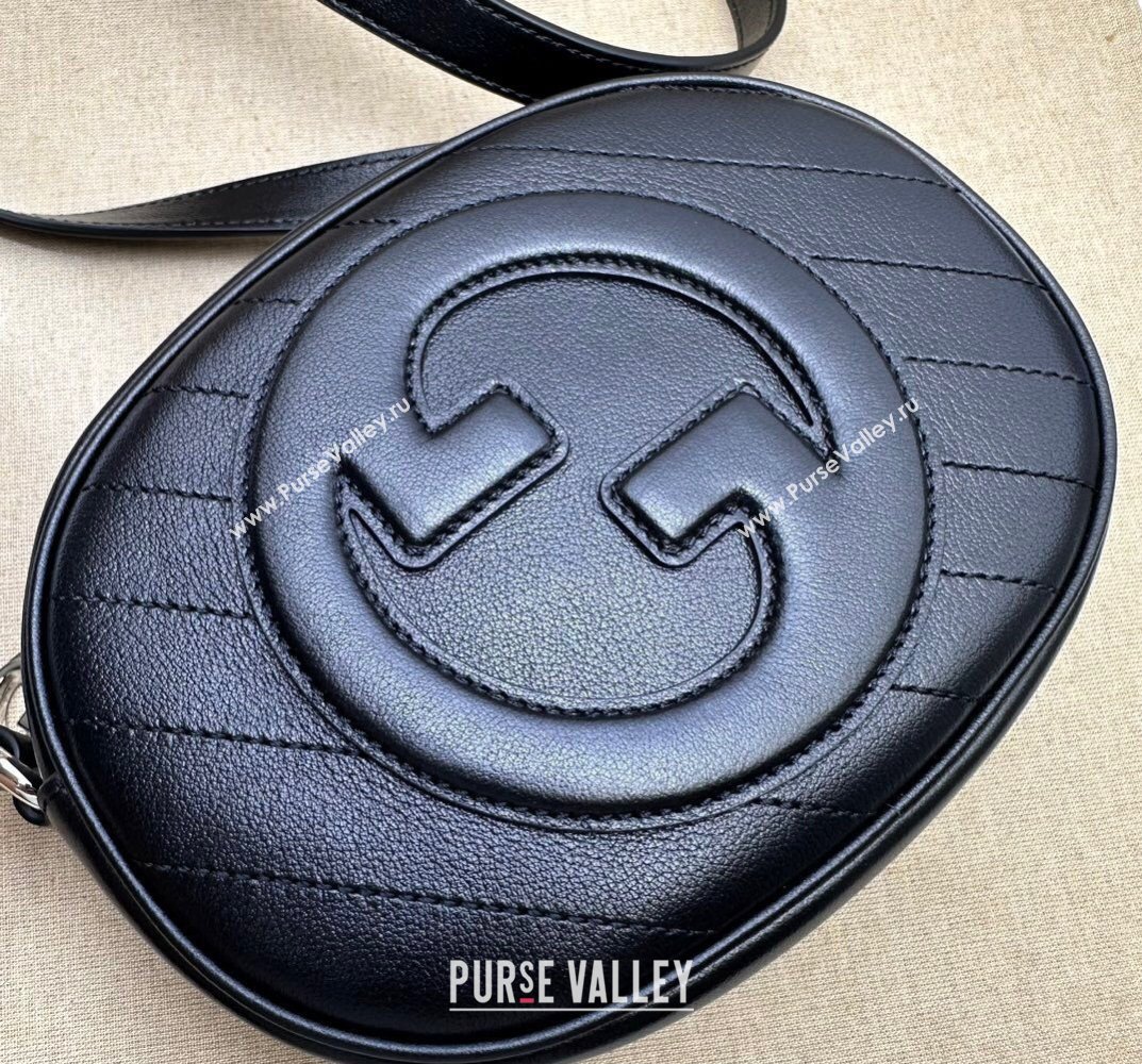 Gucci Blondie mini shoulder bag 760175 Leather Black (dlh-23101745)