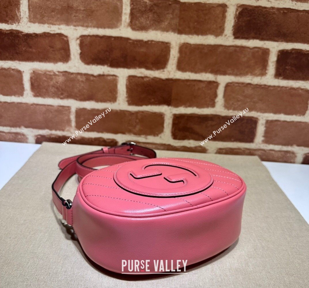 Gucci Blondie mini shoulder bag 760175 Leather Pink (dlh-23101747)