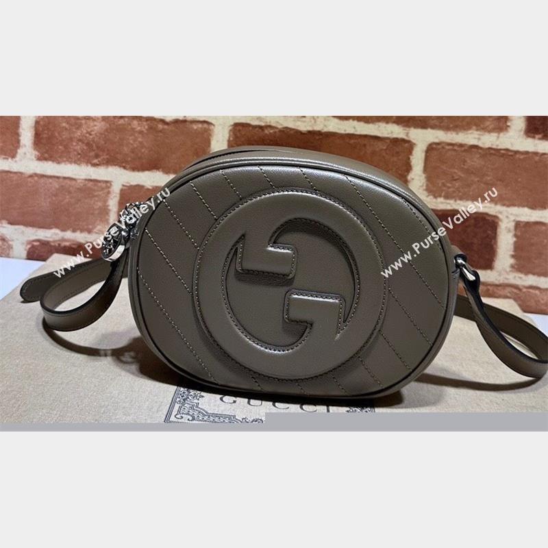 Gucci Blondie mini shoulder bag 760175 Leather Etoupe (dlh-23101748)