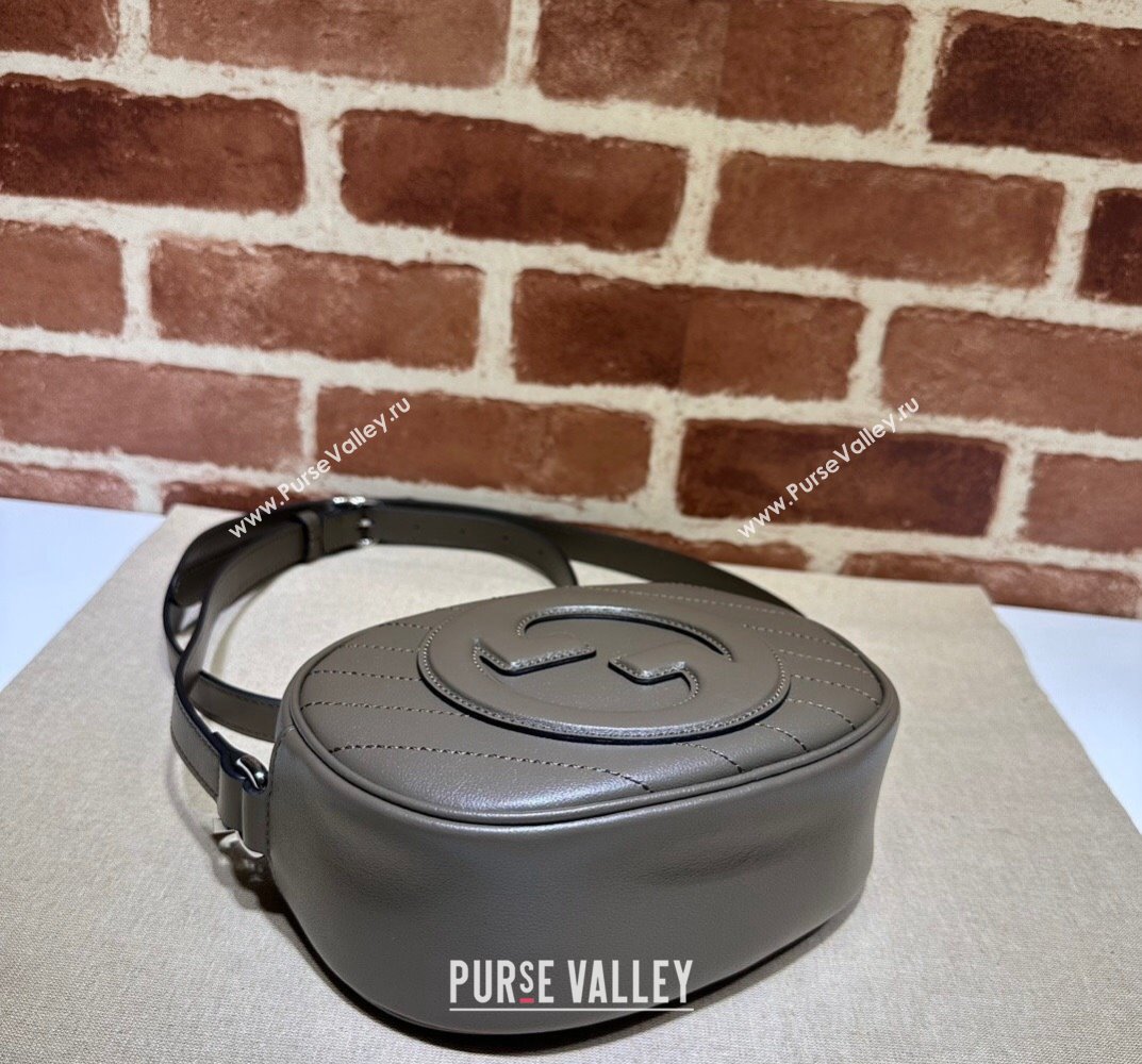 Gucci Blondie mini shoulder bag 760175 Leather Etoupe (dlh-23101748)