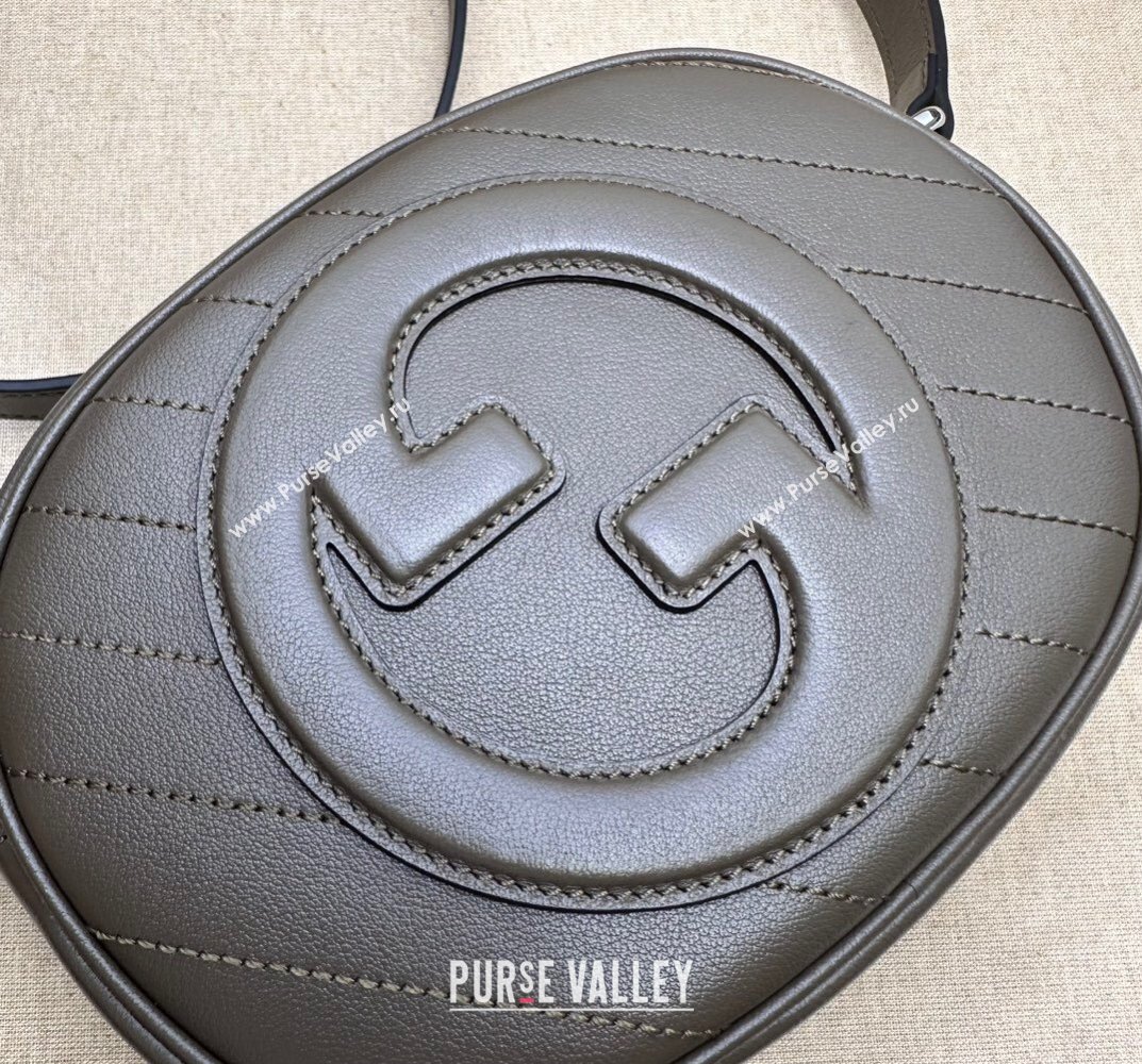 Gucci Blondie mini shoulder bag 760175 Leather Etoupe (dlh-23101748)