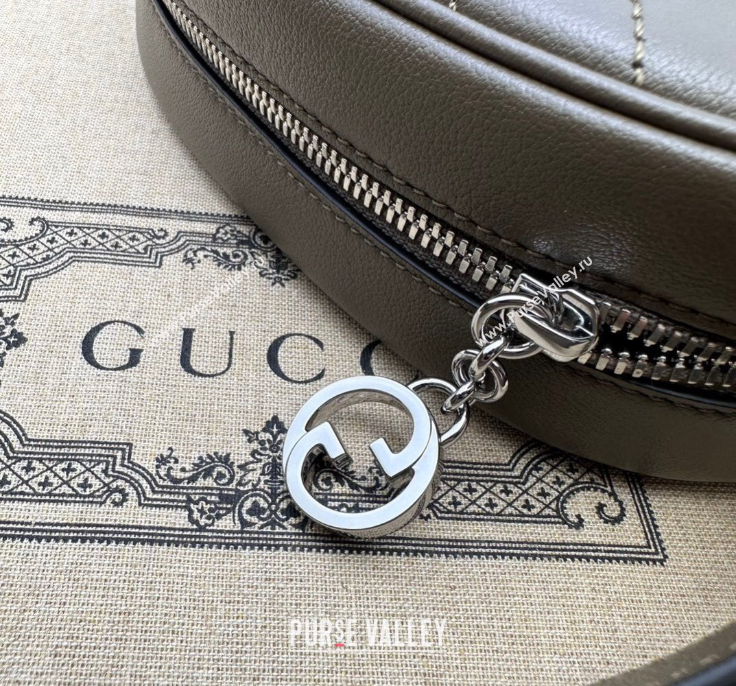 Gucci Blondie mini shoulder bag 760175 Leather Etoupe (dlh-23101748)