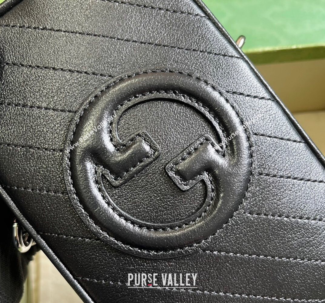 Gucci Blondie mini bag 760315 Leather Black (dlh-23101749)