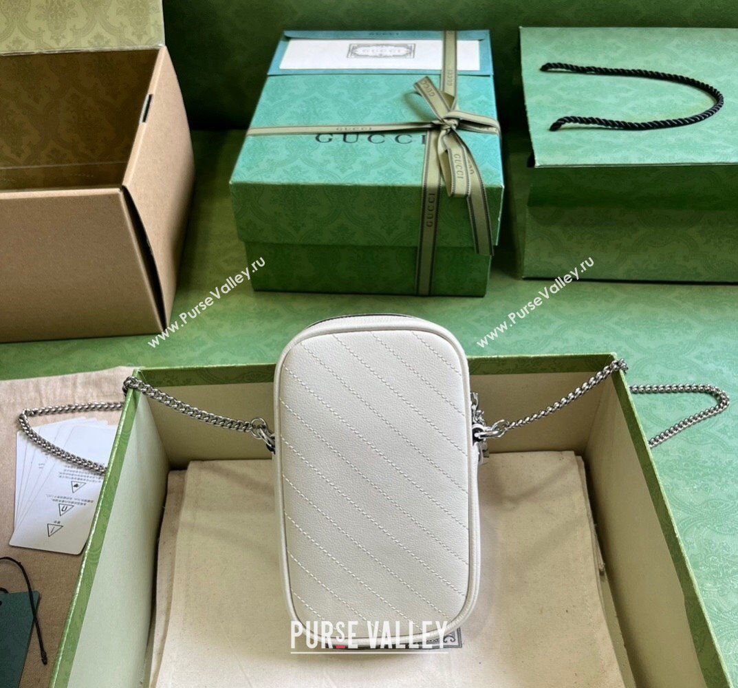 Gucci Blondie mini bag 760315 Leather White (dlh-23101750)