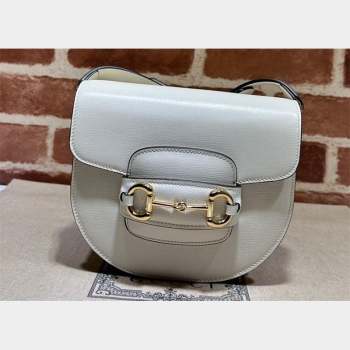 Gucci Horsebit 1955 mini rounded bag 760191 Leather White (dlh-23101738)