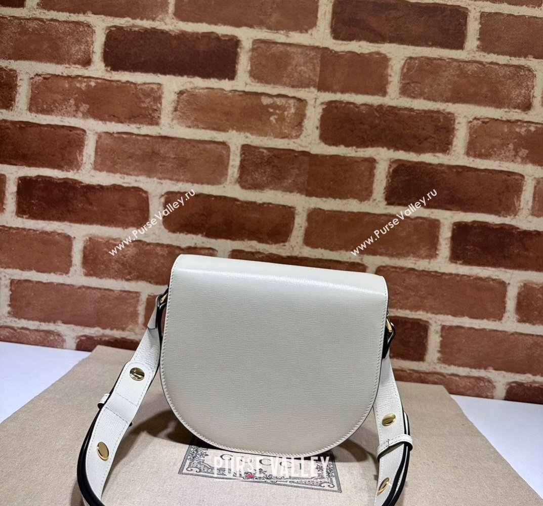 Gucci Horsebit 1955 mini rounded bag 760191 Leather White (dlh-23101738)
