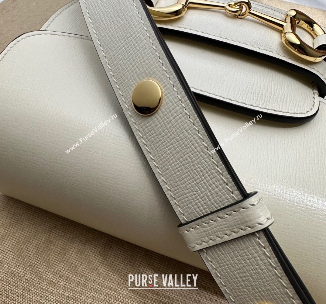 Gucci Horsebit 1955 mini rounded bag 760191 Leather White (dlh-23101738)