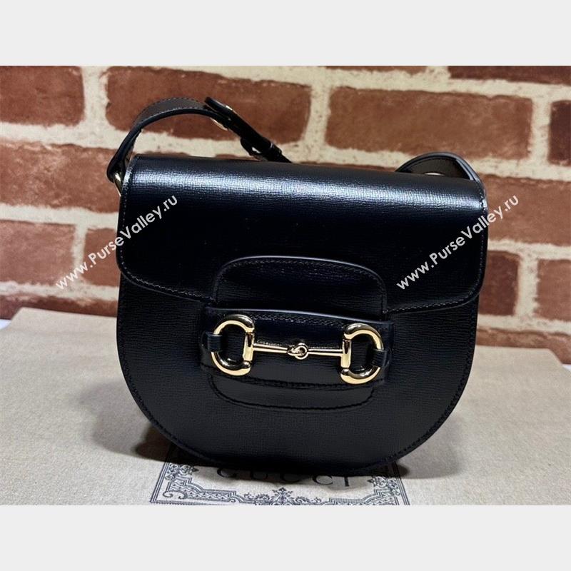 Gucci Horsebit 1955 mini rounded bag 760191 Leather Black (dlh-23101737)