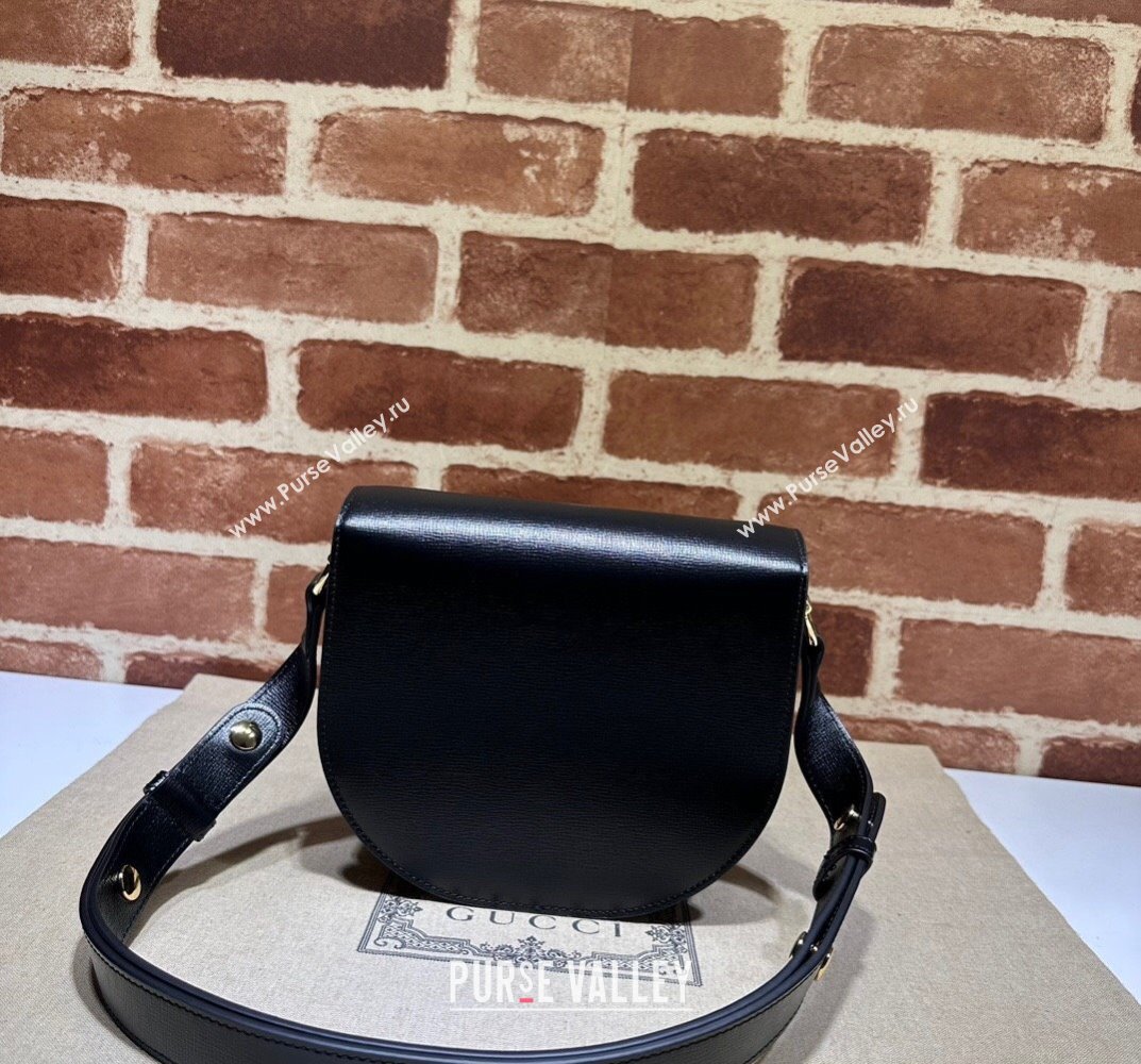 Gucci Horsebit 1955 mini rounded bag 760191 Leather Black (dlh-23101737)