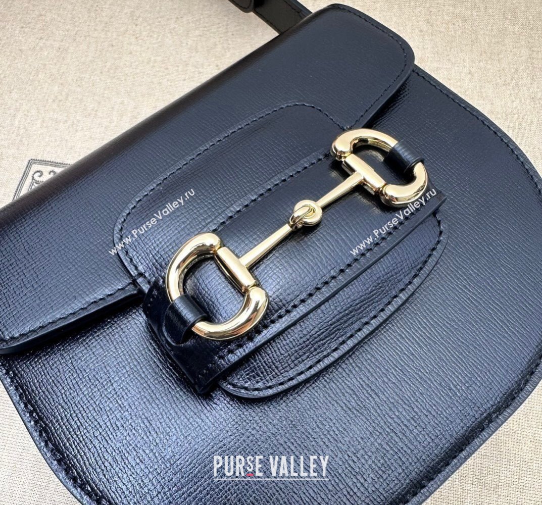 Gucci Horsebit 1955 mini rounded bag 760191 Leather Black (dlh-23101737)