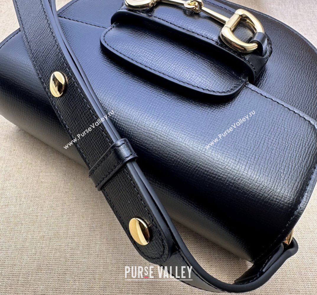Gucci Horsebit 1955 mini rounded bag 760191 Leather Black (dlh-23101737)