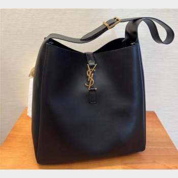 Saint Laurent large le 5 A 7 supple Bag in smooth leather 753837 Black (yida-23101704)