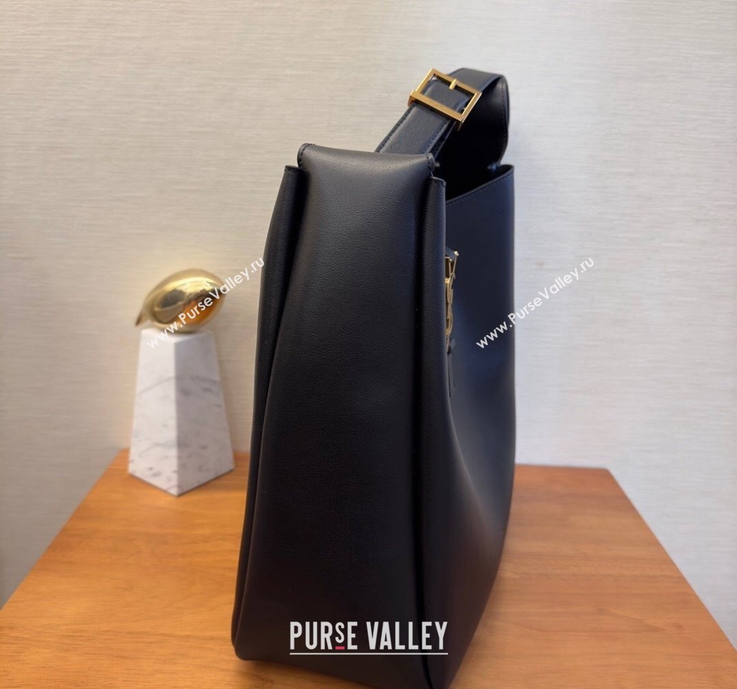 Saint Laurent large le 5 A 7 supple Bag in smooth leather 753837 Black (yida-23101704)