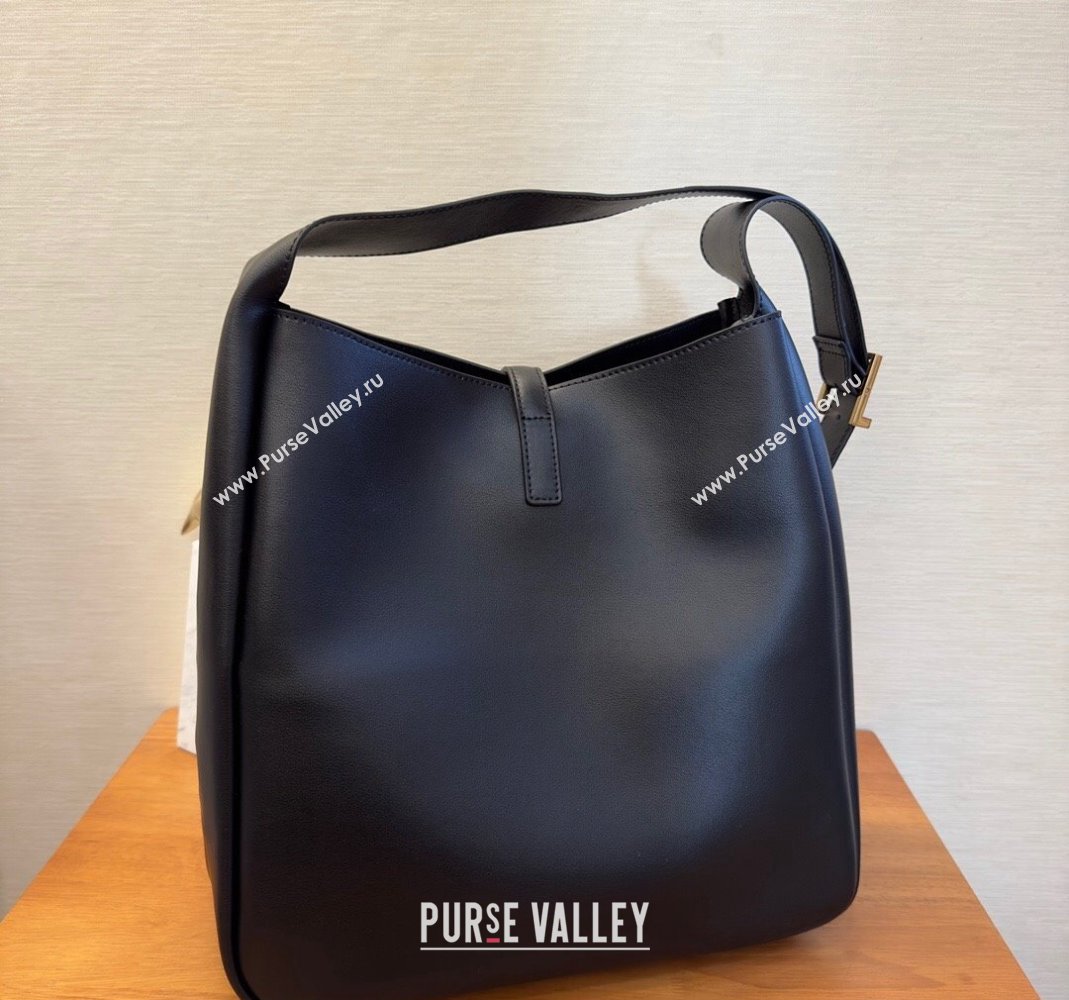 Saint Laurent large le 5 A 7 supple Bag in smooth leather 753837 Black (yida-23101704)