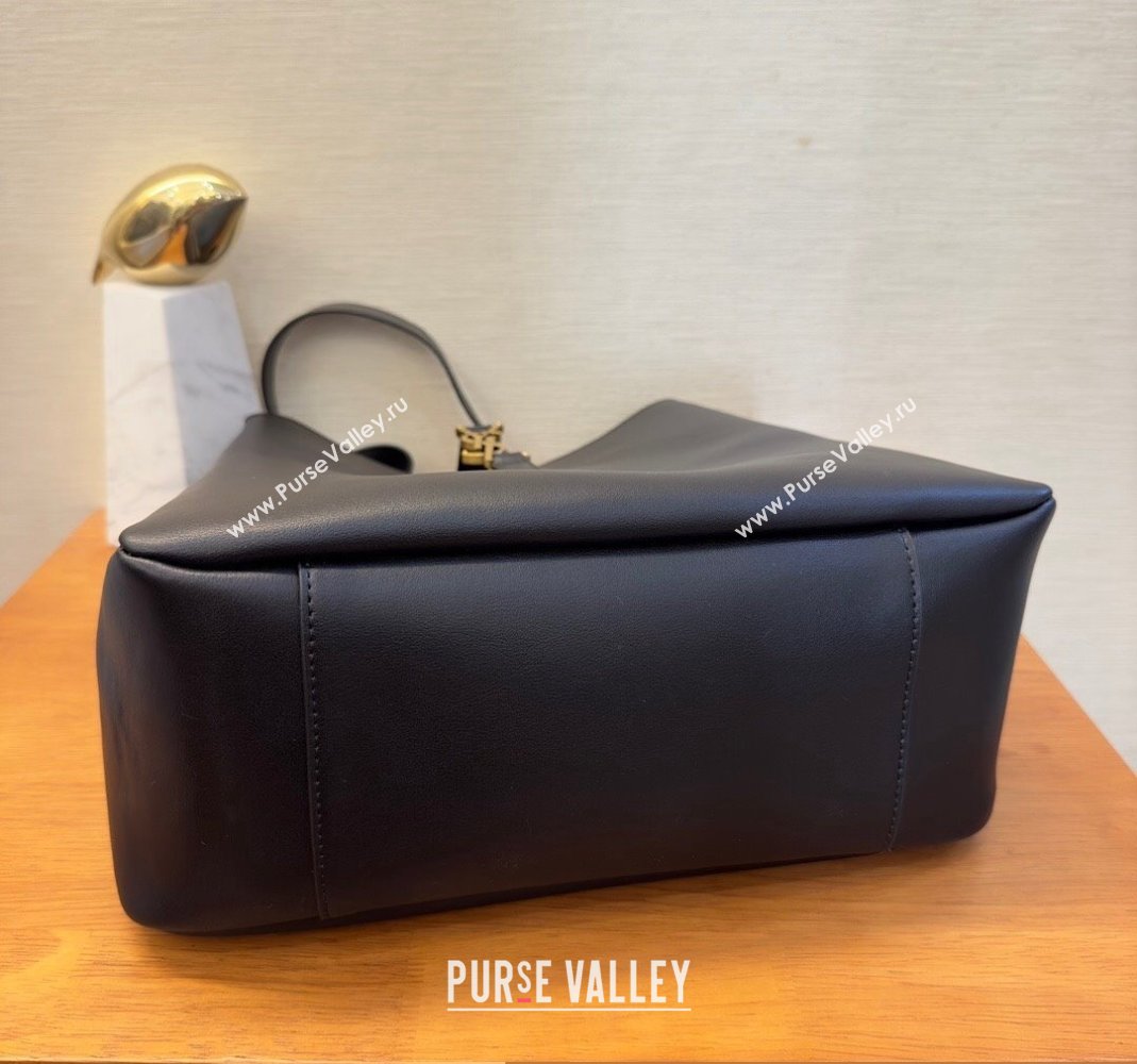 Saint Laurent large le 5 A 7 supple Bag in smooth leather 753837 Black (yida-23101704)