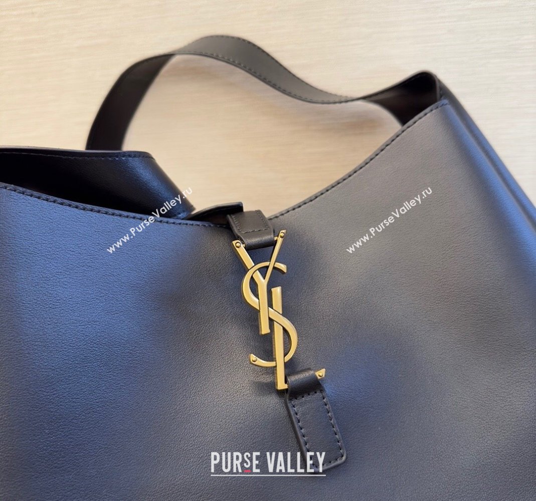 Saint Laurent large le 5 A 7 supple Bag in smooth leather 753837 Black (yida-23101704)