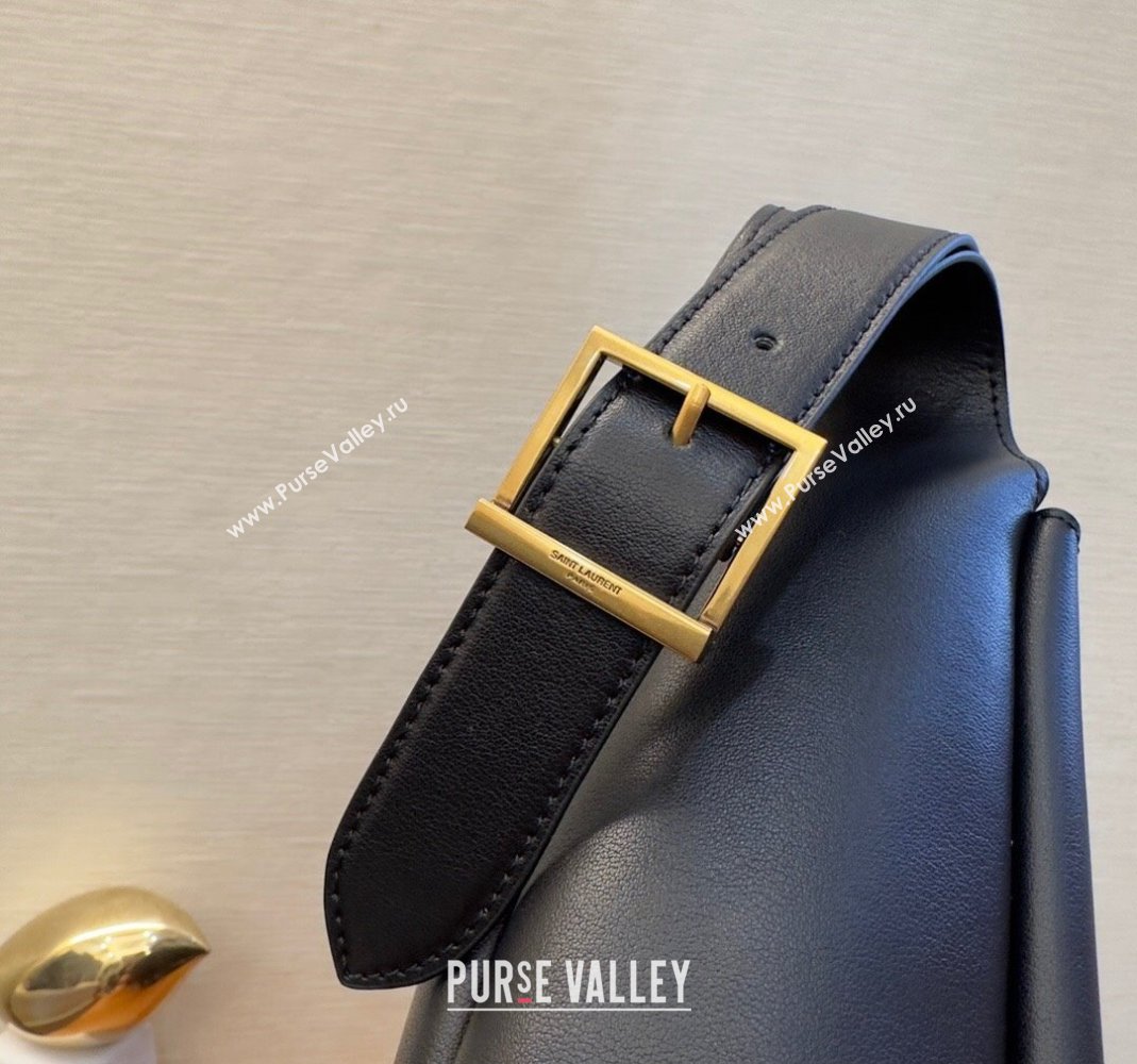 Saint Laurent large le 5 A 7 supple Bag in smooth leather 753837 Black (yida-23101704)