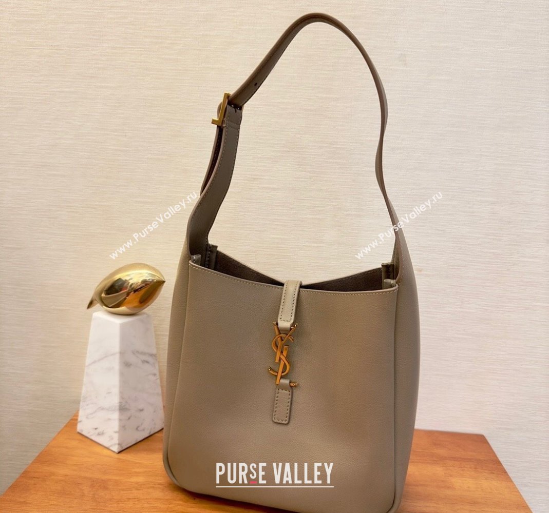 Saint Laurent small le 5 A 7 supple Bag in grained leather 713938 Beige (yida-23101702)