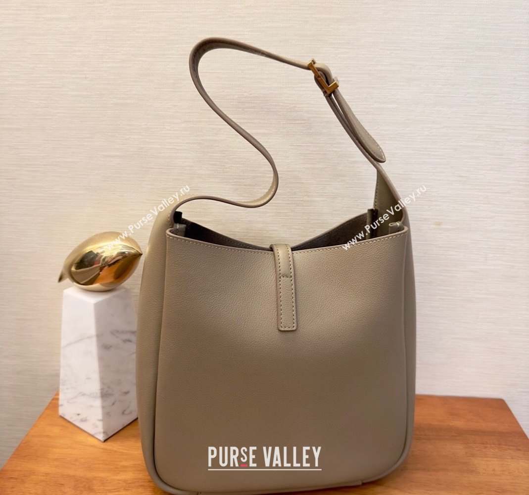 Saint Laurent small le 5 A 7 supple Bag in grained leather 713938 Beige (yida-23101702)