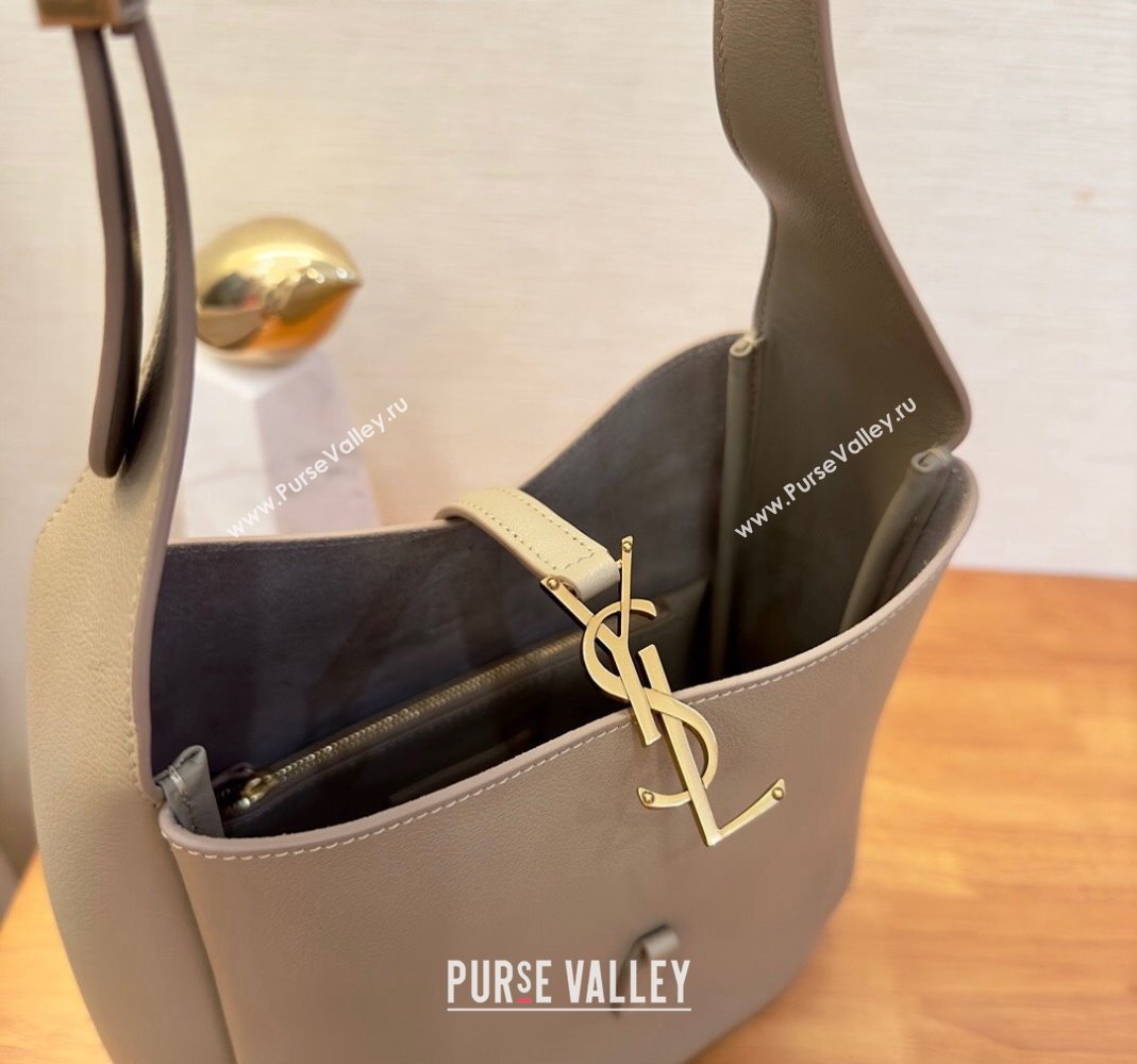 Saint Laurent small le 5 A 7 supple Bag in grained leather 713938 Beige (yida-23101702)