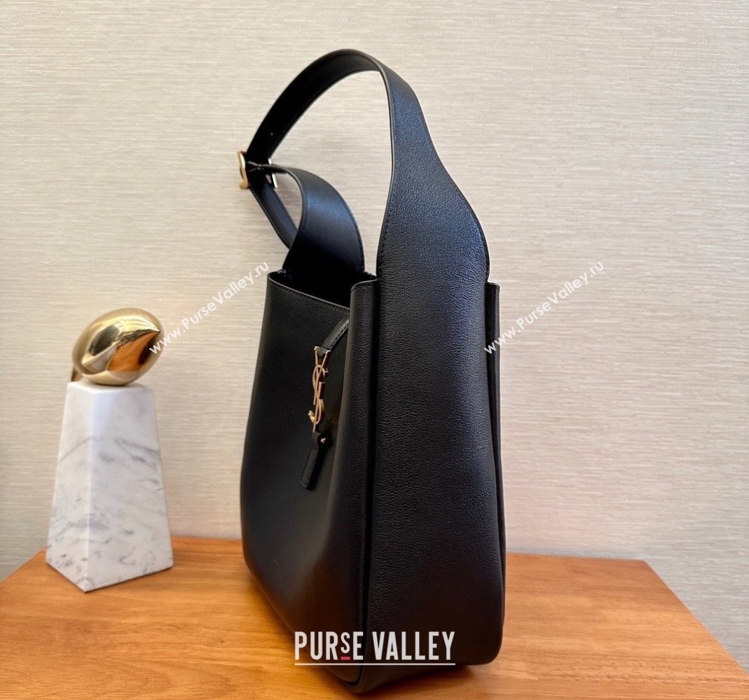 Saint Laurent small le 5 A 7 supple Bag in grained leather 713938 Black (yida-23101701)