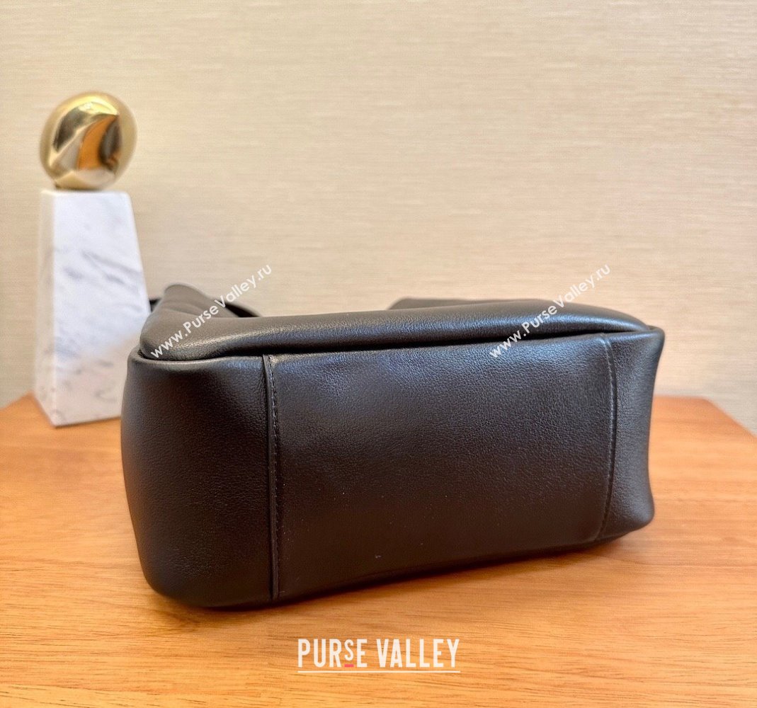 Saint Laurent small le 5 A 7 supple Bag in grained leather 713938 Black (yida-23101701)