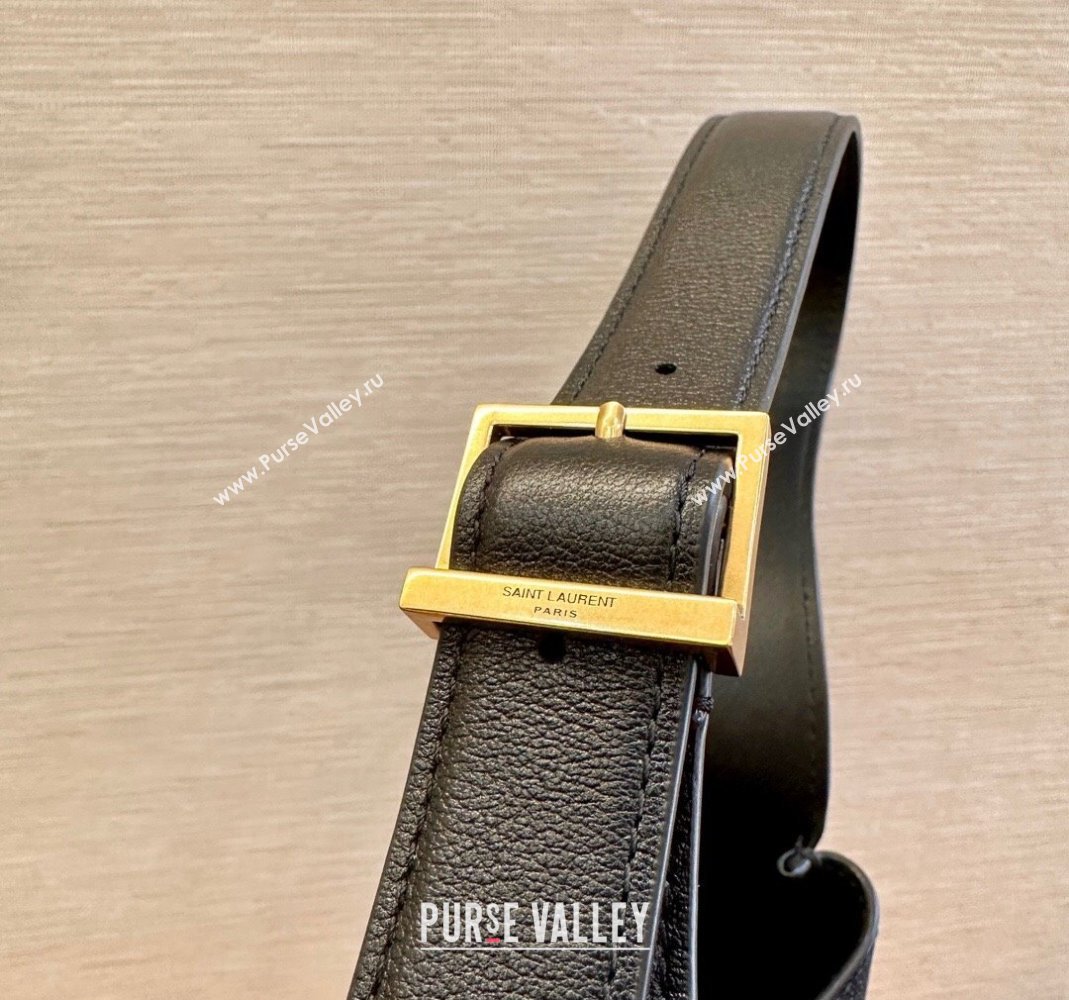 Saint Laurent small le 5 A 7 supple Bag in grained leather 713938 Black (yida-23101701)