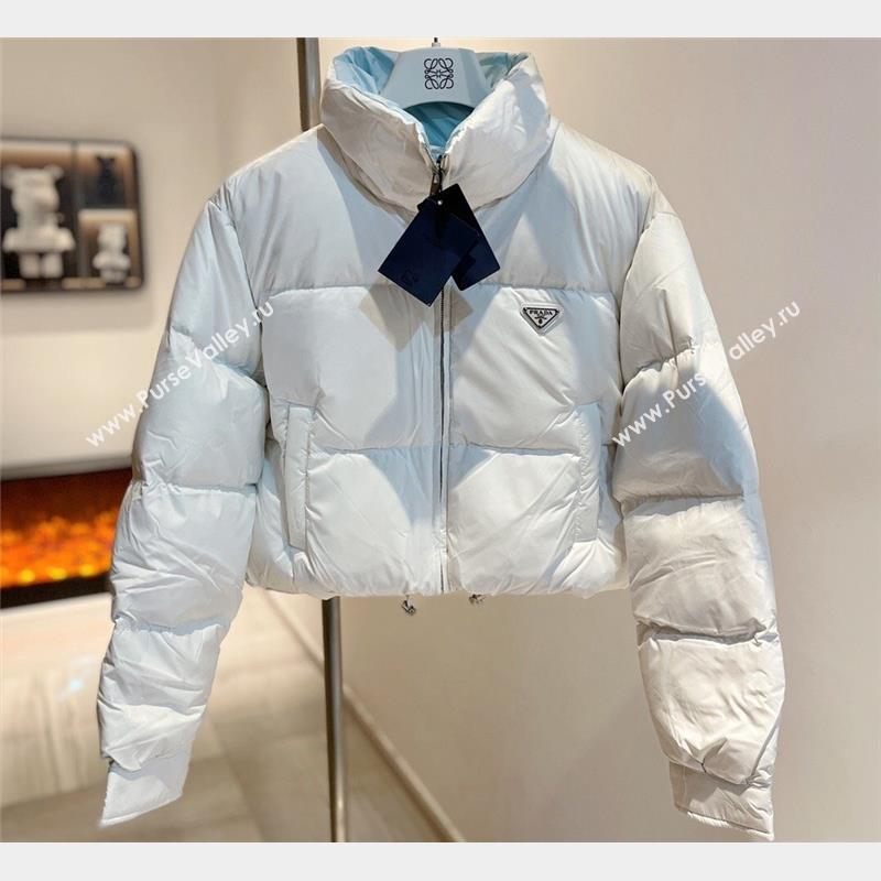 Prada Puffer Down Jacket 231025 White 2023 (huashun-231025p30)