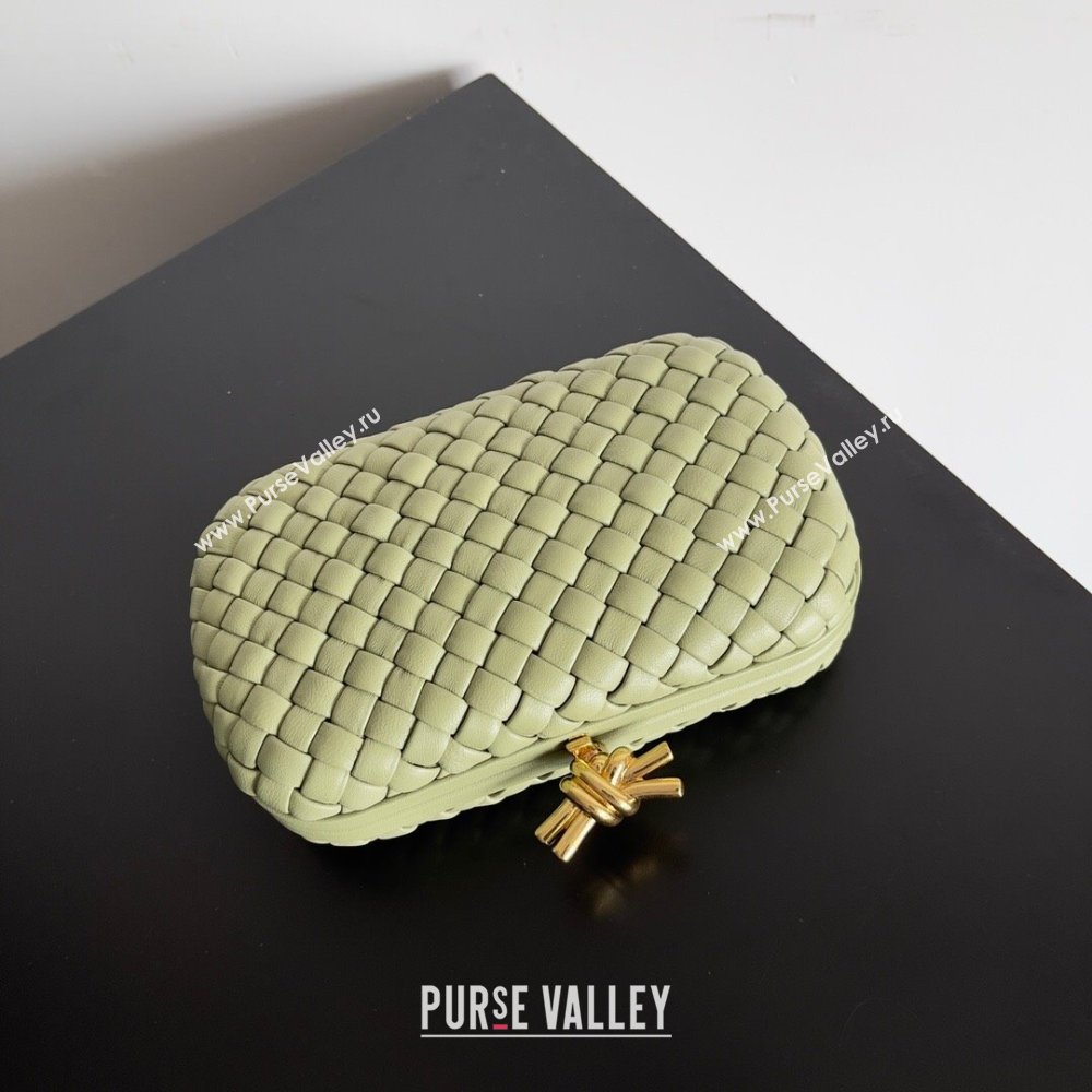 Bottega Veneta Padded Intreccio leather Knot Minaudiere clutch Bag TRAVERTINE 2023 (misu-23110135)
