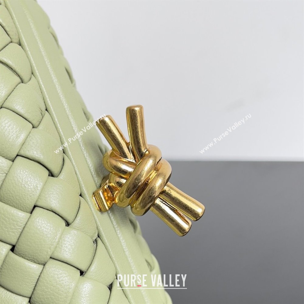 Bottega Veneta Padded Intreccio leather Knot Minaudiere clutch Bag TRAVERTINE 2023 (misu-23110135)