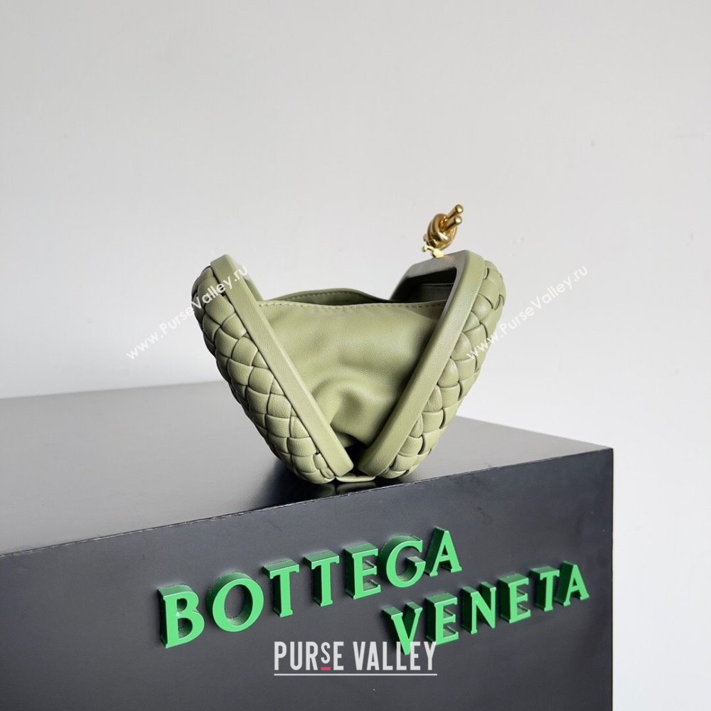 Bottega Veneta Padded Intreccio leather Knot Minaudiere clutch Bag TRAVERTINE 2023 (misu-23110135)