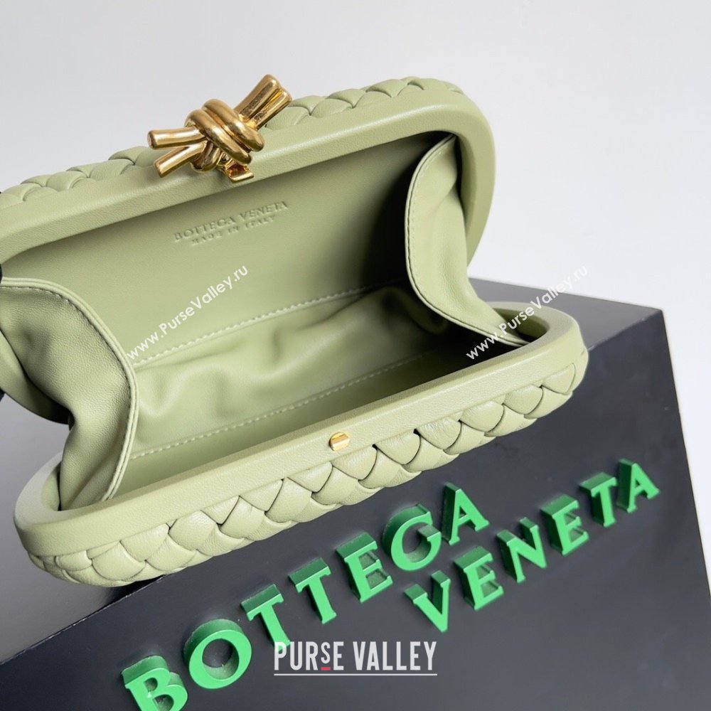 Bottega Veneta Padded Intreccio leather Knot Minaudiere clutch Bag TRAVERTINE 2023 (misu-23110135)